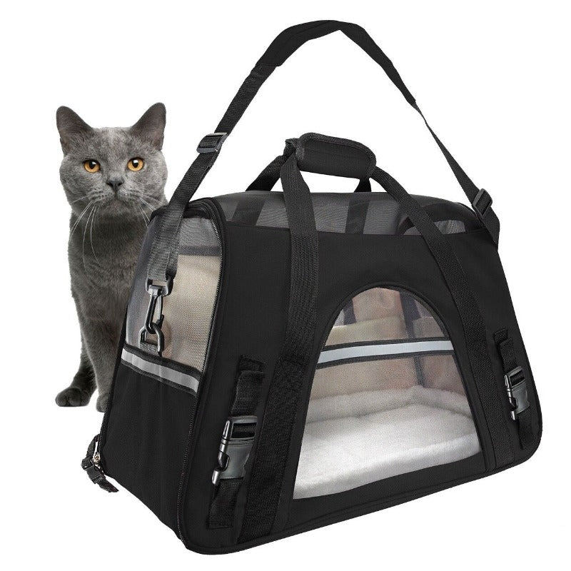 11 " Pet Carrier Cat Kitten Puppy Tote Purse Travel Airline Transport  Bag
