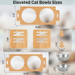 cat food bowls elevated - Cute Cats Store