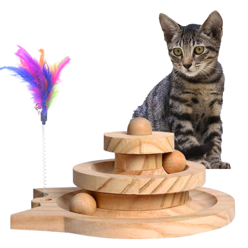 Cat Play Mat With Hanging Toys Activity Center For Bored Cats
